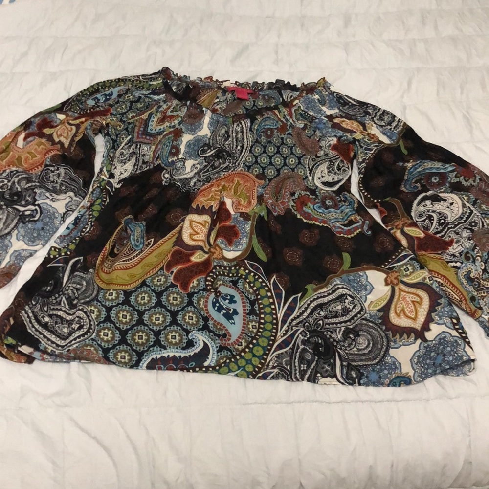 Smocked blouse with vintage vibes size L
